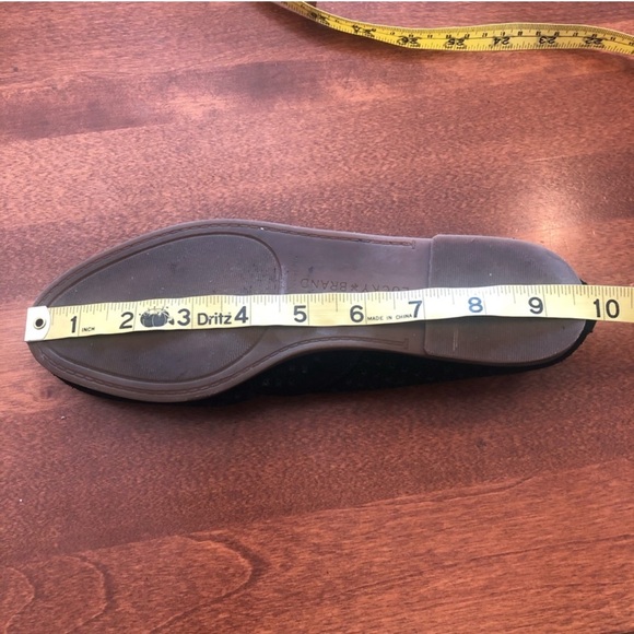 LUCKY BRAND | Perforated Black Suede Loafer Flat Slip On | Size 7 - 7.5 - Picture 13 of 14